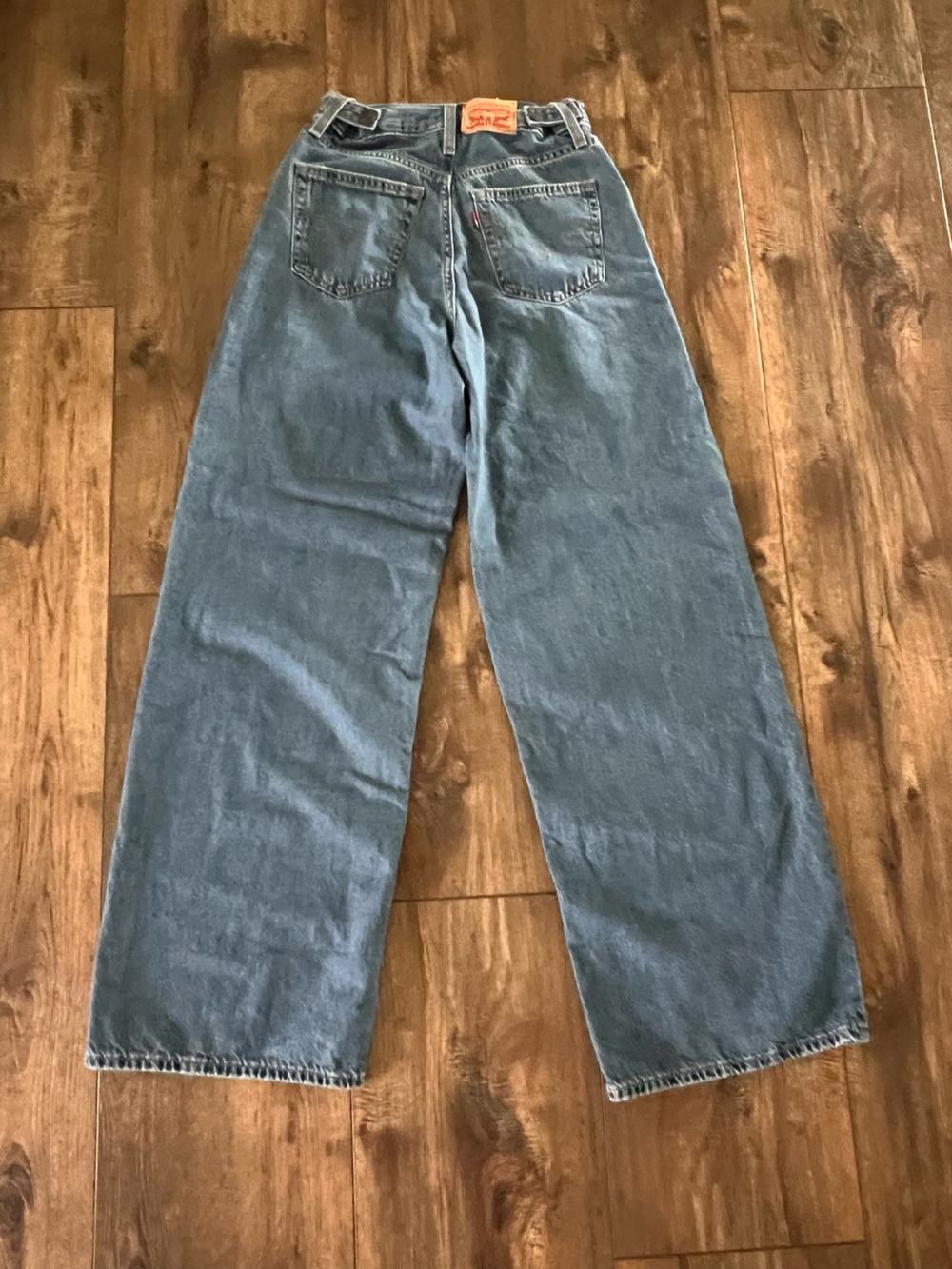 Levi's Cinch Baggy Womens Adjustable Lightweight Jeans Blue Denim Size 25 - Picture 10 of 16